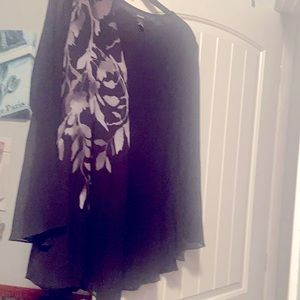 Black gray Alfani blouse size 8